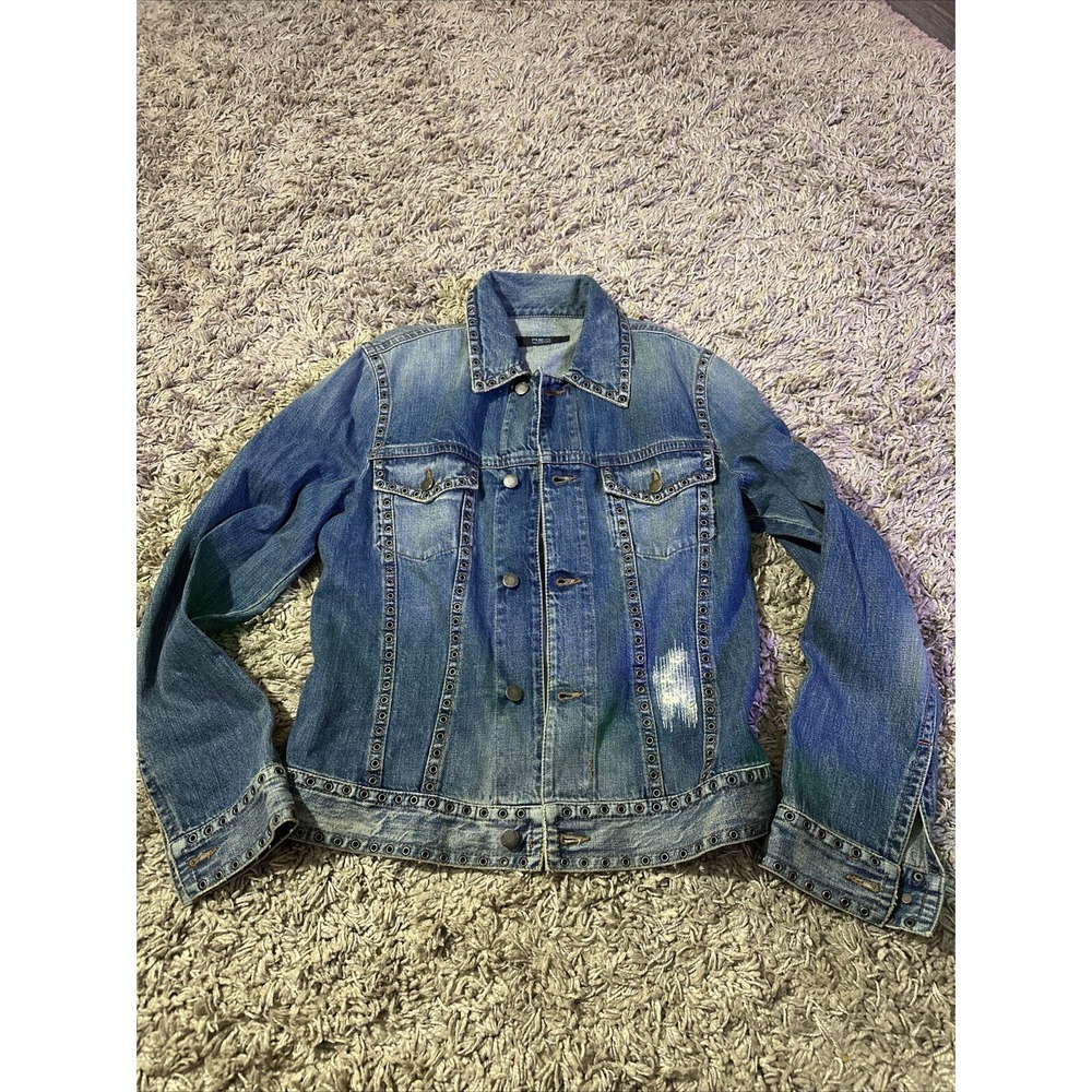 Red Valentino Denim Lace Jacket Womens Size 50